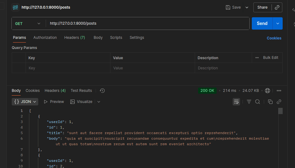 API Response Without Caching