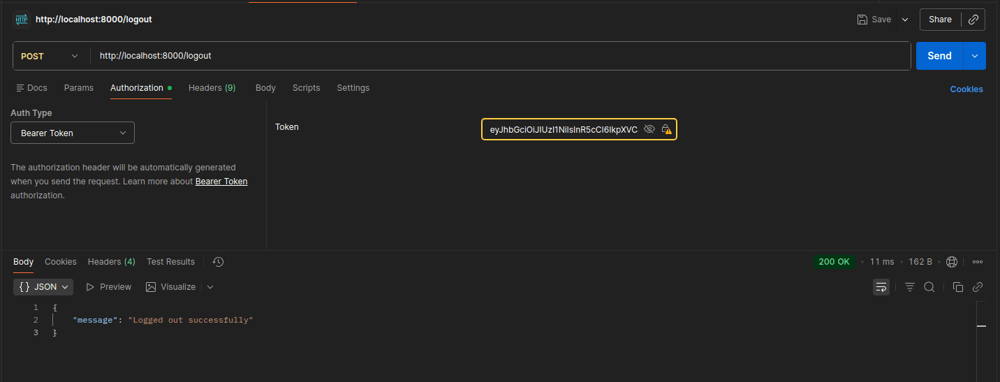 Logout Response