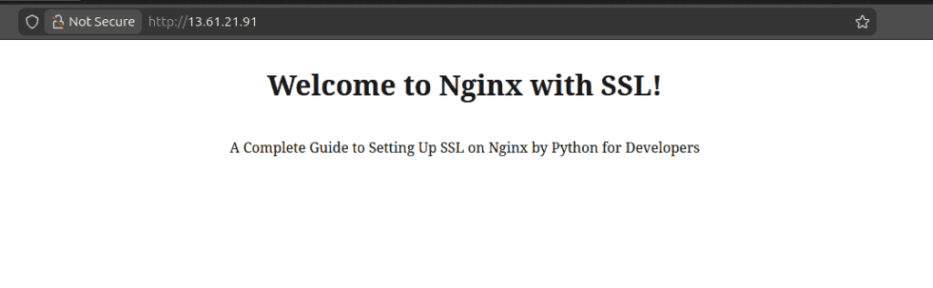 Nginx Website Welcome page